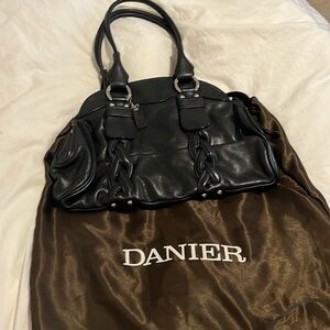 VINTAGE Danier Black Genuine Leather Bag